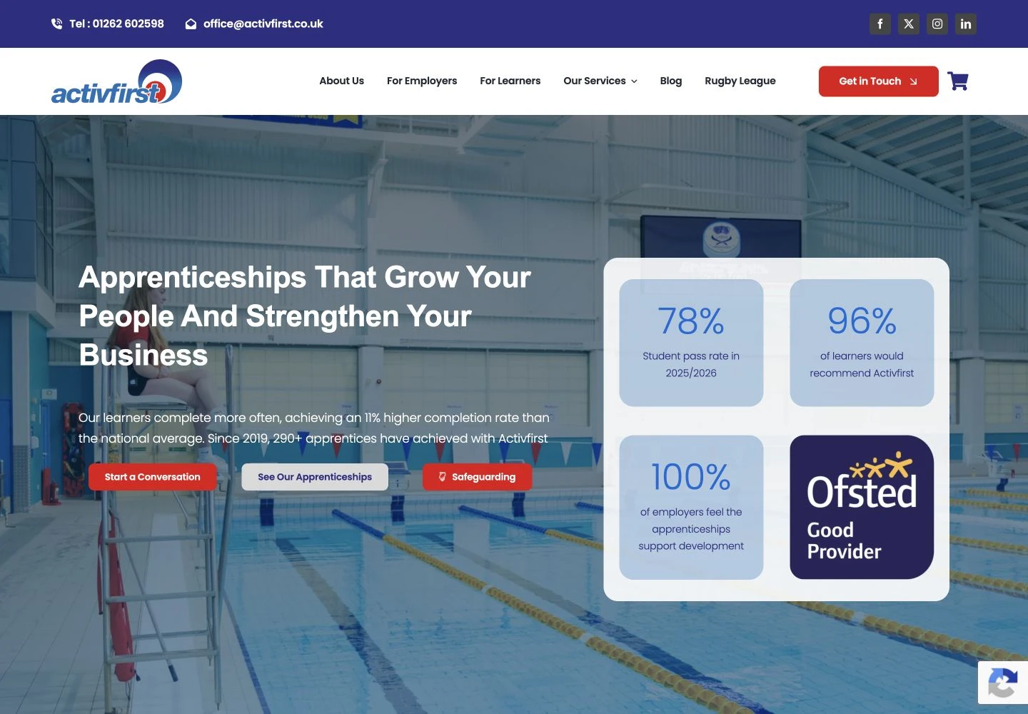 Activ First website