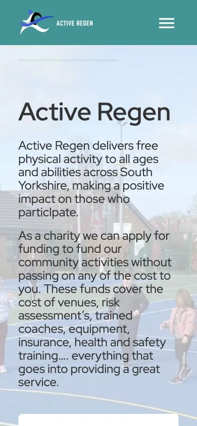 Active Regen mobile website