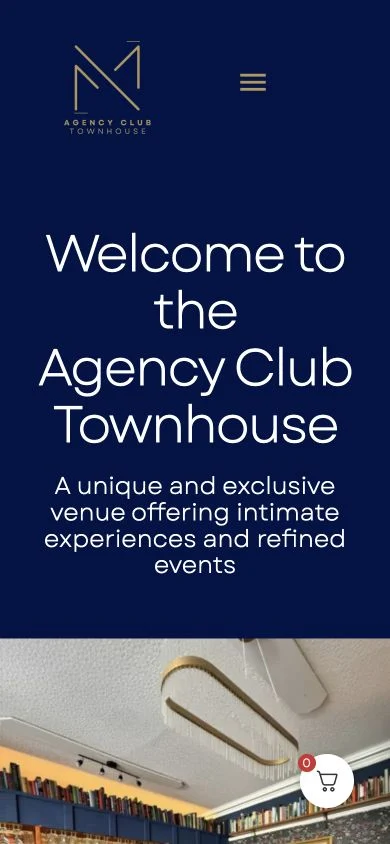 Agency Club Townhouse mobile website