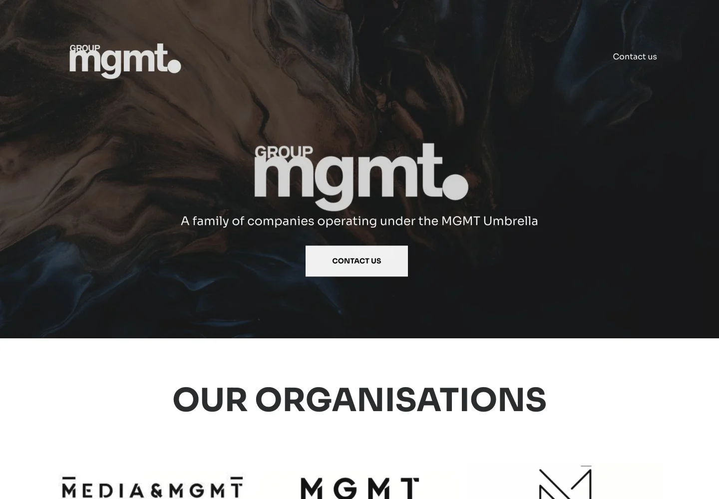 MGMT Group desktop website