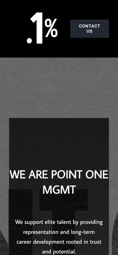 Point One MGMT mobile website