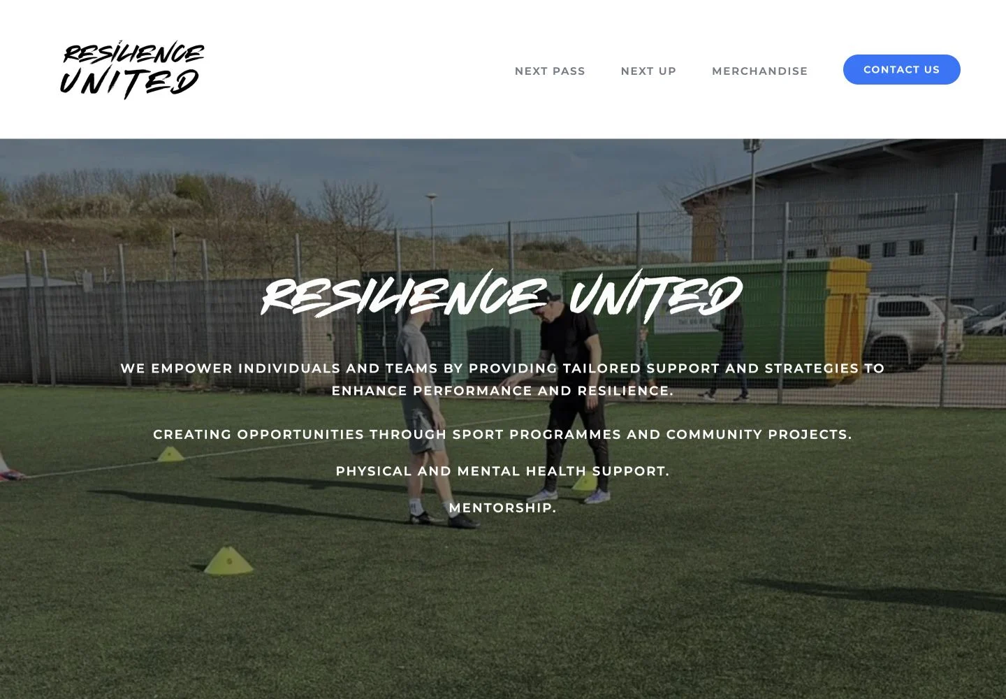 Resilience United CIC desktop website