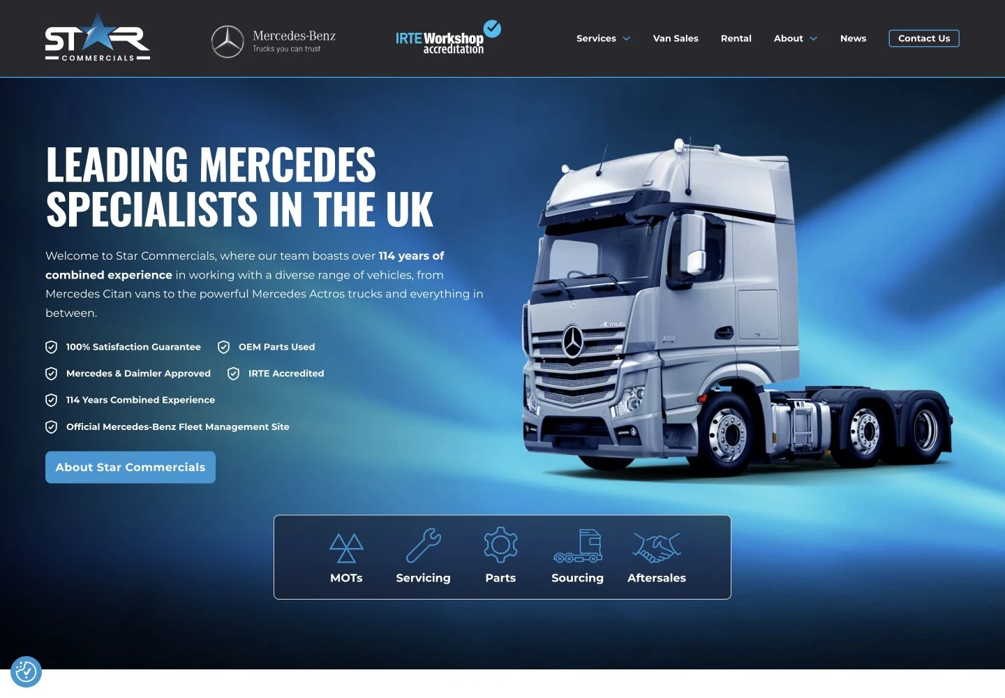 Star Commercials website