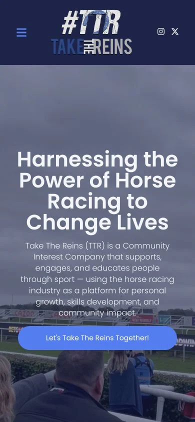 Take the Reins CIC mobile website