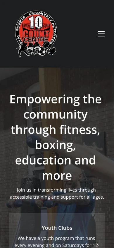 Ten Count Centre mobile website