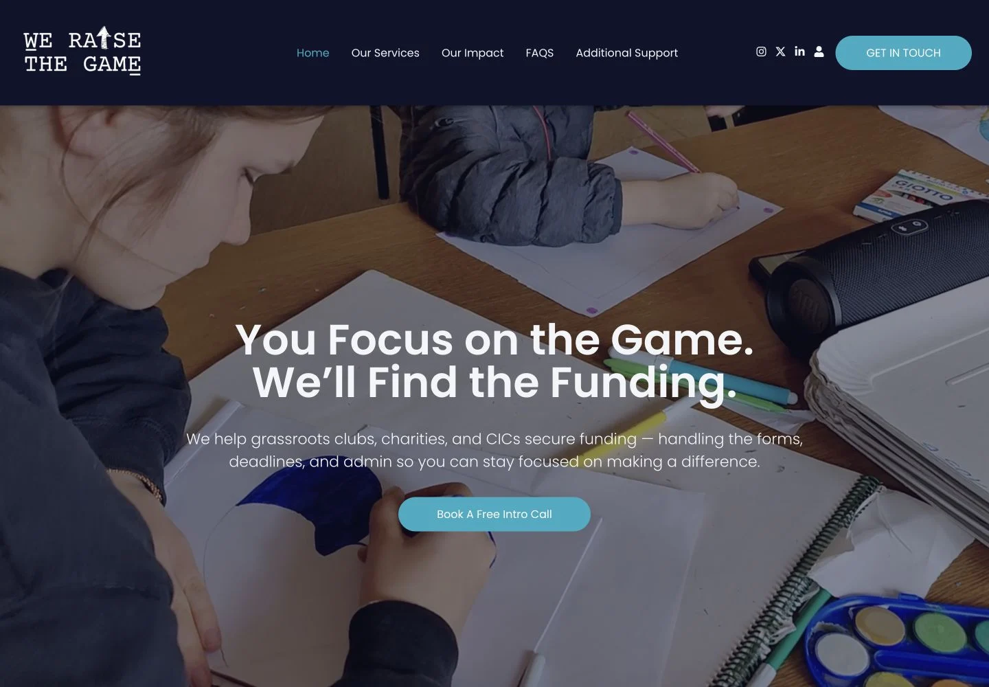 We Raise the Game website
